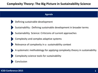Complexity Theory in Sustainability Science: Defining Sustainable Development