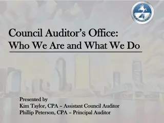 About Council Auditor's Office - What We Do