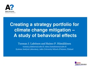 Creating a Strategy Portfolio for Climate Change Mitigation