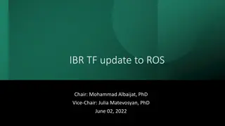 Update on IBR Task Force Meetings and Odessa Disturbance