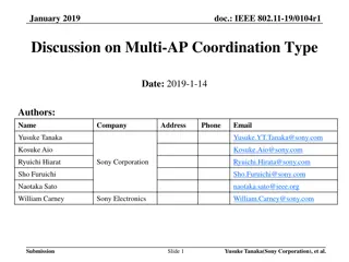 Multi-AP Coordination Types Overview