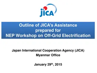 JICA's Assistance for Off-Grid Electrification