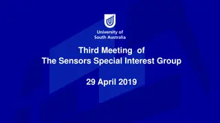 Sensors Special Interest Group Meeting - Innovation in Sensor Technology