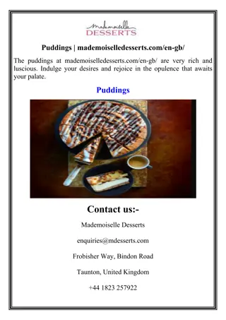 Puddings  mademoiselledesserts.comen-gb