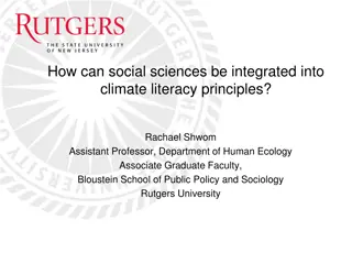 Integrating Social Sciences into Climate Literacy Principles
