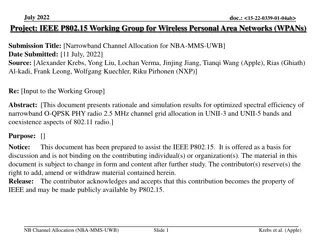 Narrowband Channel Allocation for NBA-MMS-UWB