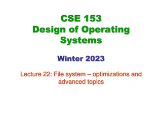 File System Optimizations and Performance Enhancements