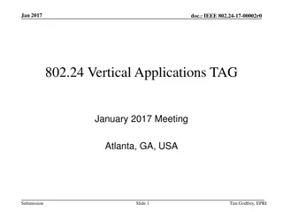 IEEE 802.24-17 Vertical Applications TAG Meeting Overview