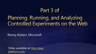 Planning and Analyzing Controlled Experiments on the Web by Ronny Kohavi