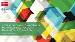VET Teacher Training on Manufacturing Sustainability