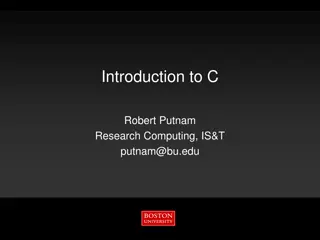 Introduction to C Programming Basics and History