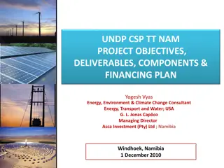 UNDP CSP TT NAM Project Objectives & Deliverables