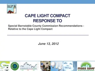 Cape Light Compact Response to Special Barnstable County Commission Recommendations