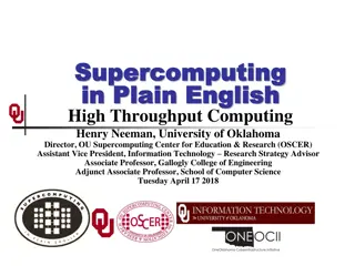 Supercomputing in Plain English: High Throughput Computing Overview