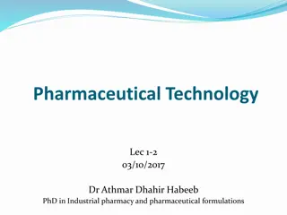 Pharmaceutical Technology Overview