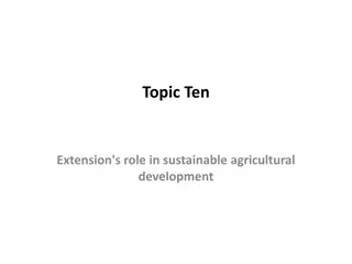 Role of Extension in Sustainable Agriculture Development
