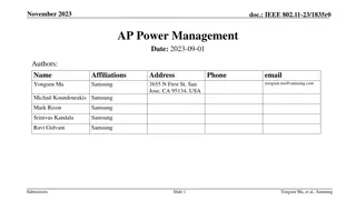Improving AP Power Management Efficiency