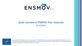 Overview of ENSMOV Plus Resources Co-funded by the European Union