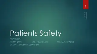 Key Dimensions of Patient Safety and Healthcare Quality