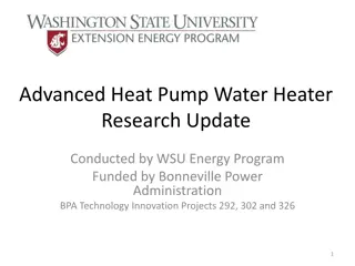 Advanced Heat Pump Water Heater Research Update Conducted by WSU Energy Program