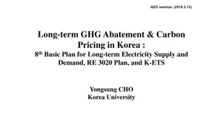 Long-term GHG Abatement & Carbon Pricing in Korea