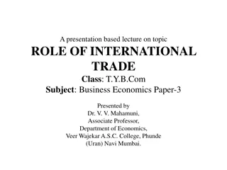 Role of International Trade in Economic Development