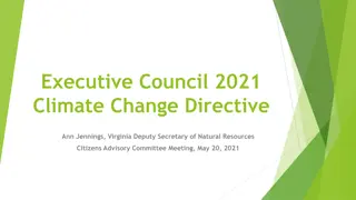 Executive Council 2021 Climate Change Directive Overview