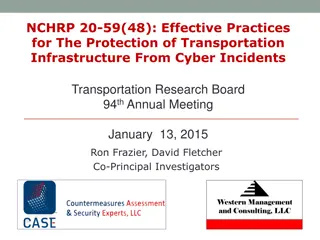 Effective Practices for Transportation Infrastructure Cybersecurity
