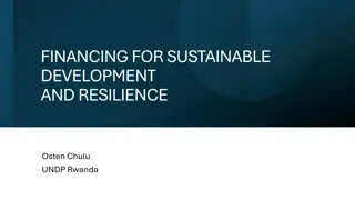 Financing for Sustainable Development and Resilience