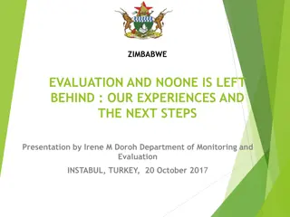 Evaluation and Progress in Zimbabwe: Our Experiences and Next Steps