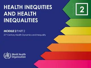 Health Inequities and Inequalities in 21st Century Health Dynamics