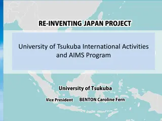 University of Tsukuba International Activities and AIMS Program