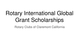 Rotary International Global Grant Scholarships for Future Leaders