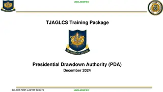 Presidential Drawdown Authority (PDA) for Military Assistance Overview