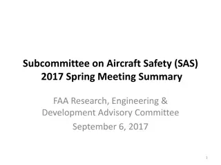 Subcommittee on Aircraft Safety (SAS) 2017 Spring Meeting Summary