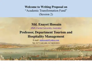 Academic Transformation Fund Proposal for Hospitality Management