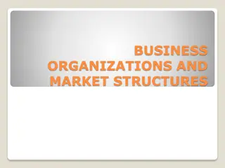 Forms of Business Organizations and Market Structures