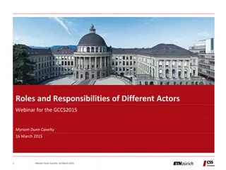 Roles and Responsibilities of Different Actors in Cybersecurity
