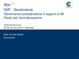 Governance Considerations in Support of IM Panel Job Card Discussions