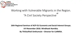 Working with Vulnerable Migrants: Civil Society Perspective