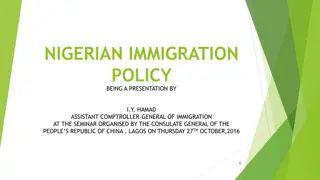 Nigerian Immigration Policy Presentation at Seminar