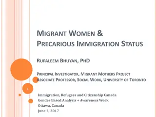 Migrant Women and Precarious Immigration Status by Rupaleem Bhuyan