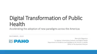 Accelerating Adoption of New Paradigms in Public Health