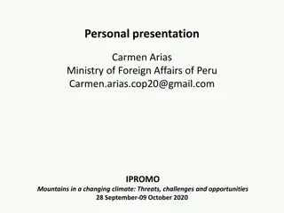 Mountains in a Changing Climate: Threats, Challenges, Opportunities
