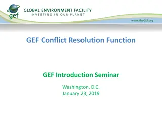 GEF Conflict Resolution Function Introduction Seminar