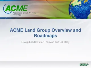 ACME Land Group Overview and Roadmaps - Modular Design and Tasks