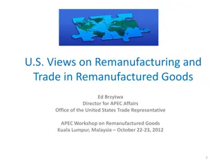 U.S. Views on Remanufacturing and Trade in Remanufactured Goods