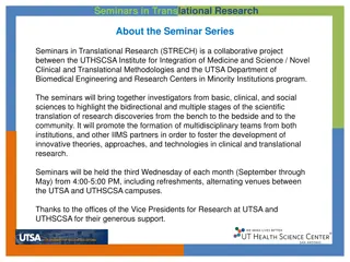 Seminars in Translational Research - STRECH Project Details