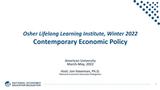 Contemporary Economic Policy at Osher Winter 2022