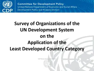 Survey of Organizations on the Application of the Least Developed Country Category